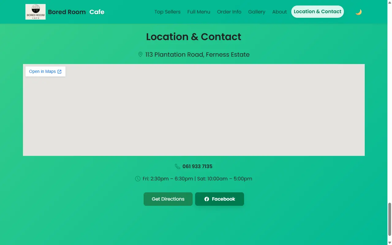 Bored Room Cafe — location and contact