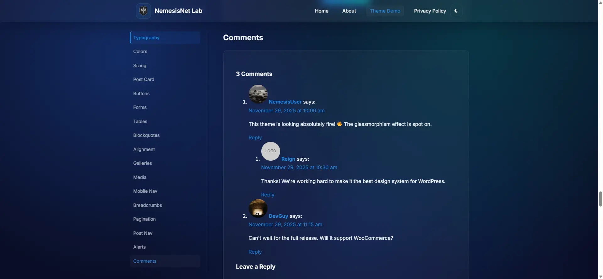 Comment System