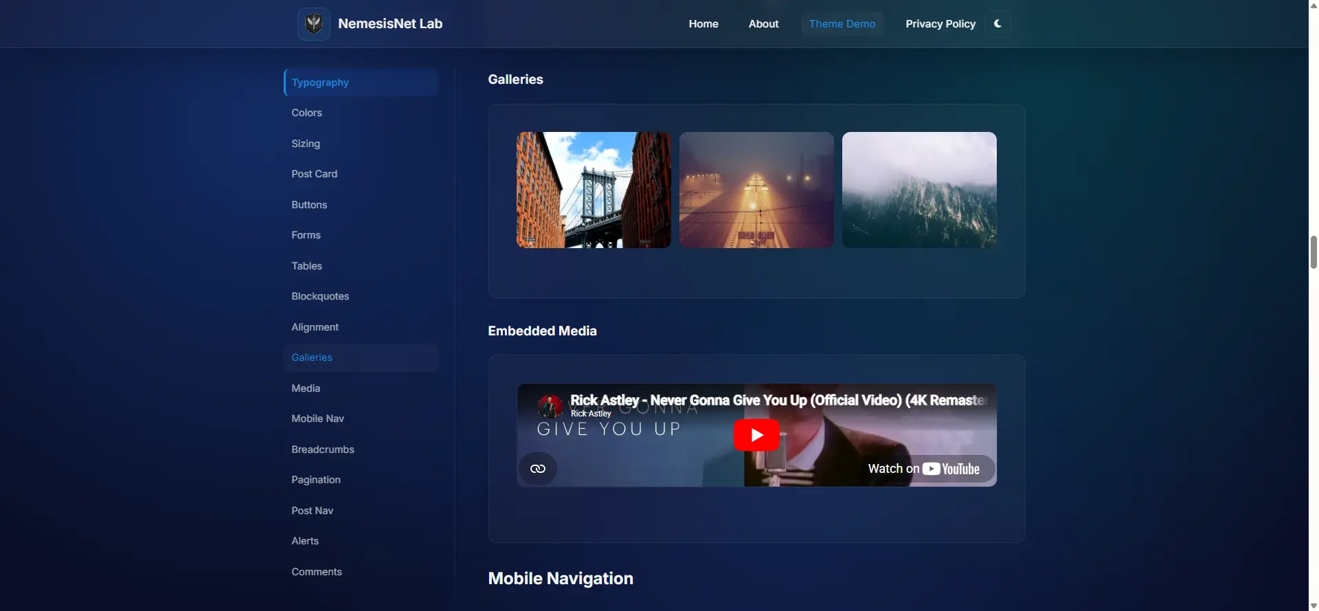 Image Galleries