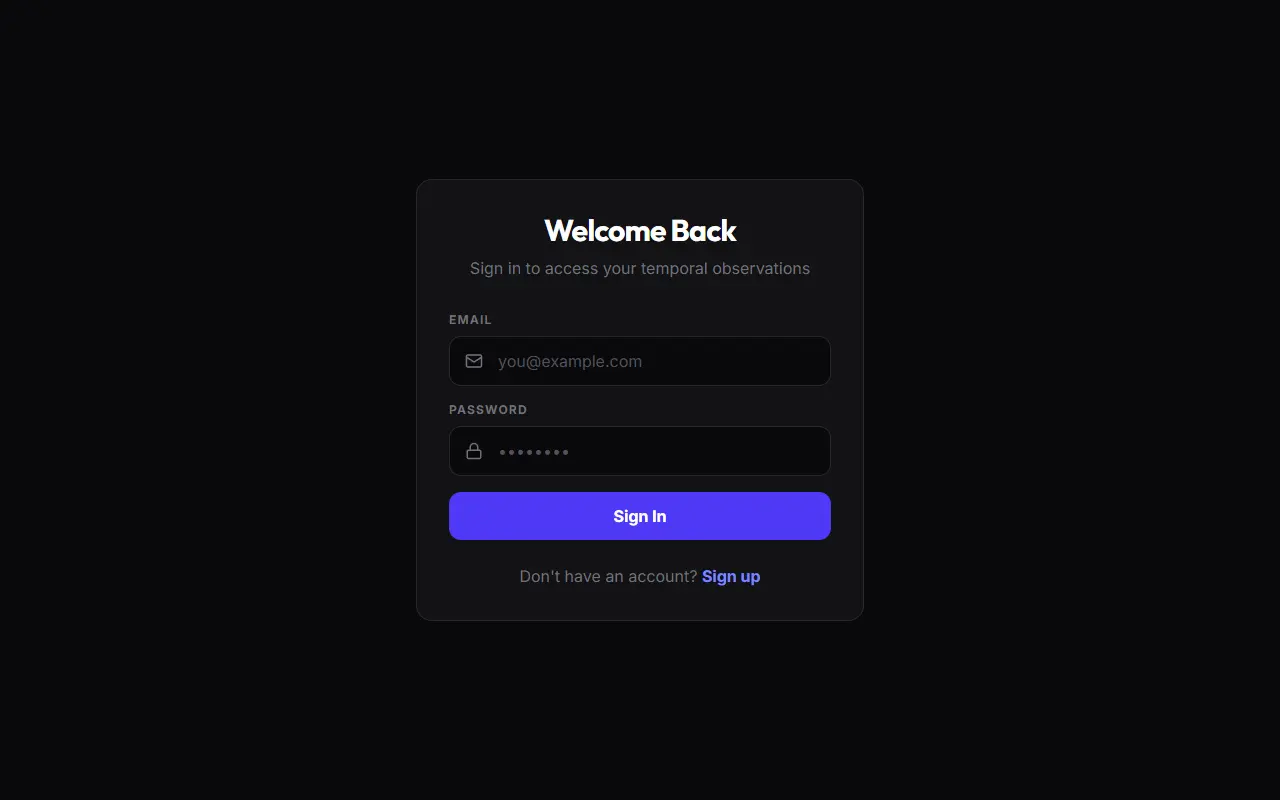 Since — login page